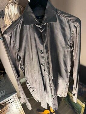 Boss Hugo Boss Men's Dress Shirt, Size 39 M 15.5, Cotton